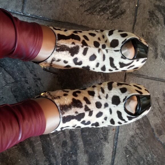 Size 42 Giuseppe Zanotti Lepard Heel-Less Wedge - Picture 4 of 16